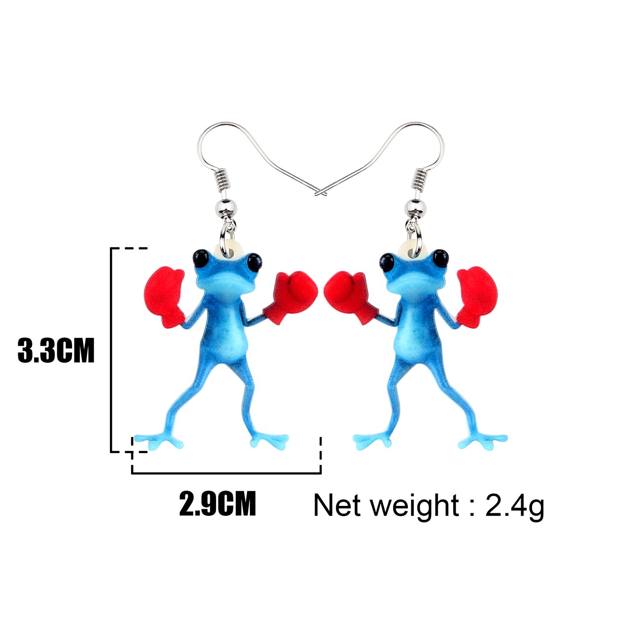Frog Earrings Funny Boxer Dangle Earrings Frog Earrings Funny Boxer Dangle Earrings