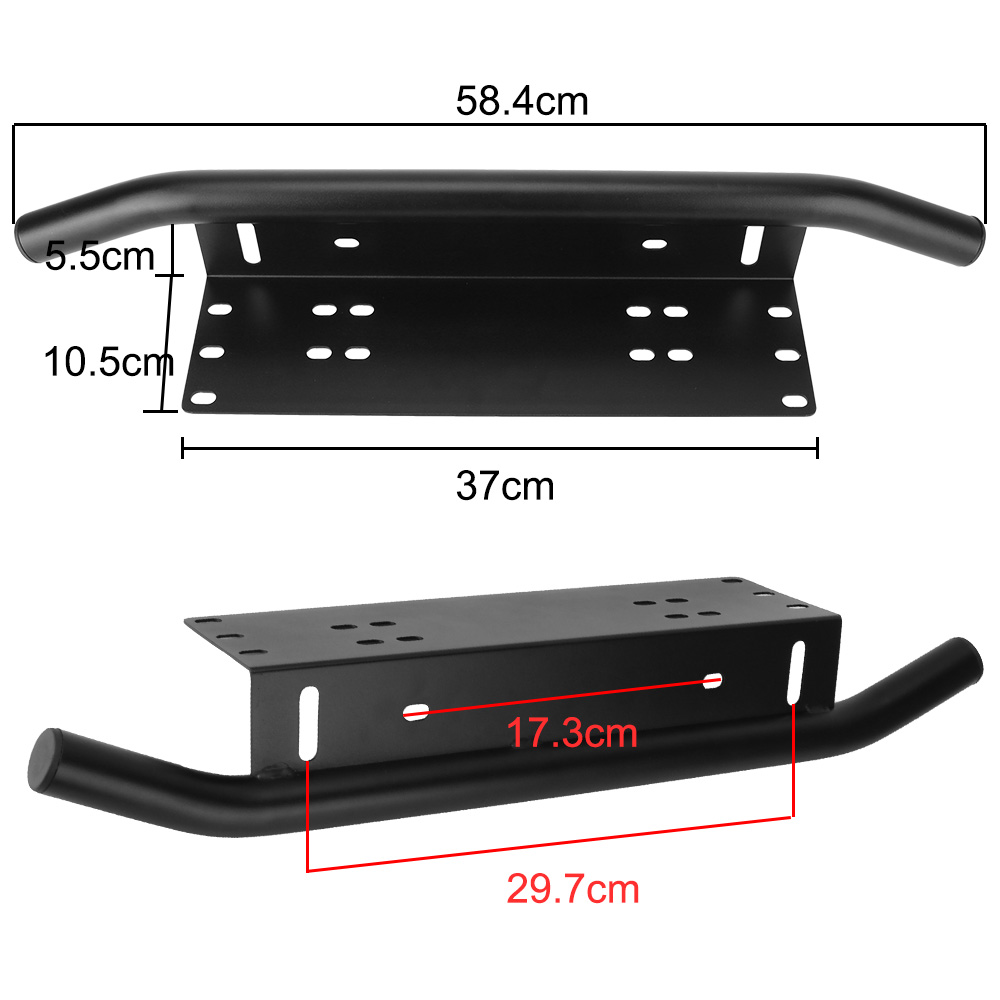 Front Bumper License Plate Off Road LED Light Bar Frame Holder Log Light Mount Bracket Universal SUV Lamp Holder Front Bumper License Plate Off Road LED Light Bar Frame Holder Log Light Mount Bracket Universal SUV Lamp Holder