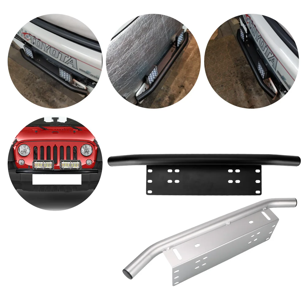 Front Bumper License Plate Off Road LED Light Bar Frame Holder Log Light Mount Bracket Universal SUV Lamp Holder Front Bumper License Plate Off Road LED Light Bar Frame Holder Log Light Mount Bracket Universal SUV Lamp Holder