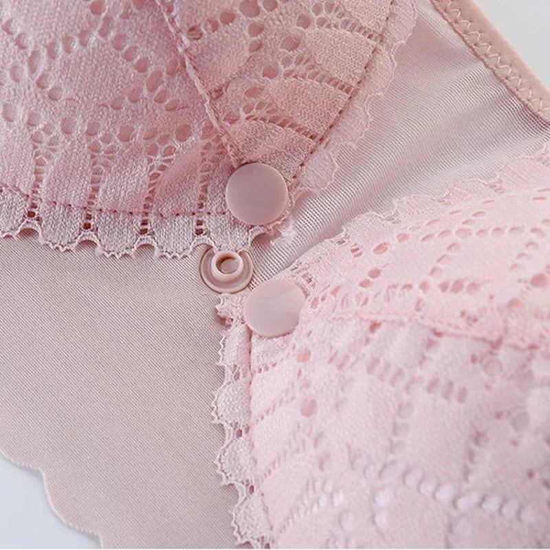 Front Button Maternity Nursing Bra Adjustable Gathered Underwear Comfortable Breastfeeding Bra for Feeding Pregnant