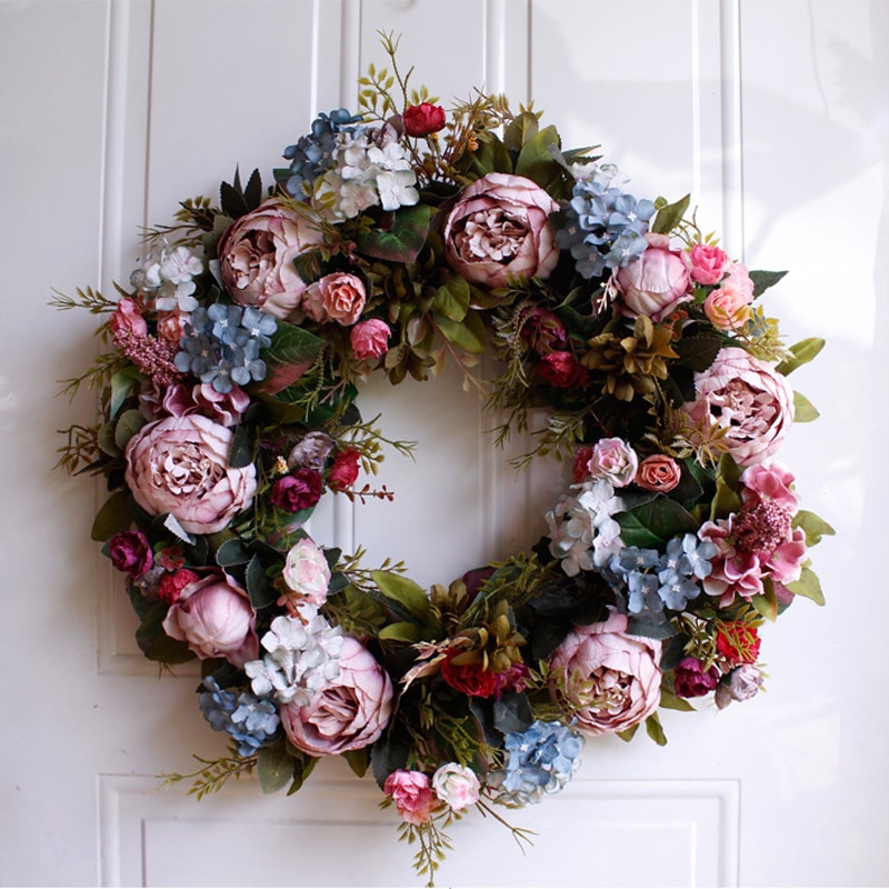 Front Door Wreath Decorative Garland Front Door Wreath Decorative Garland