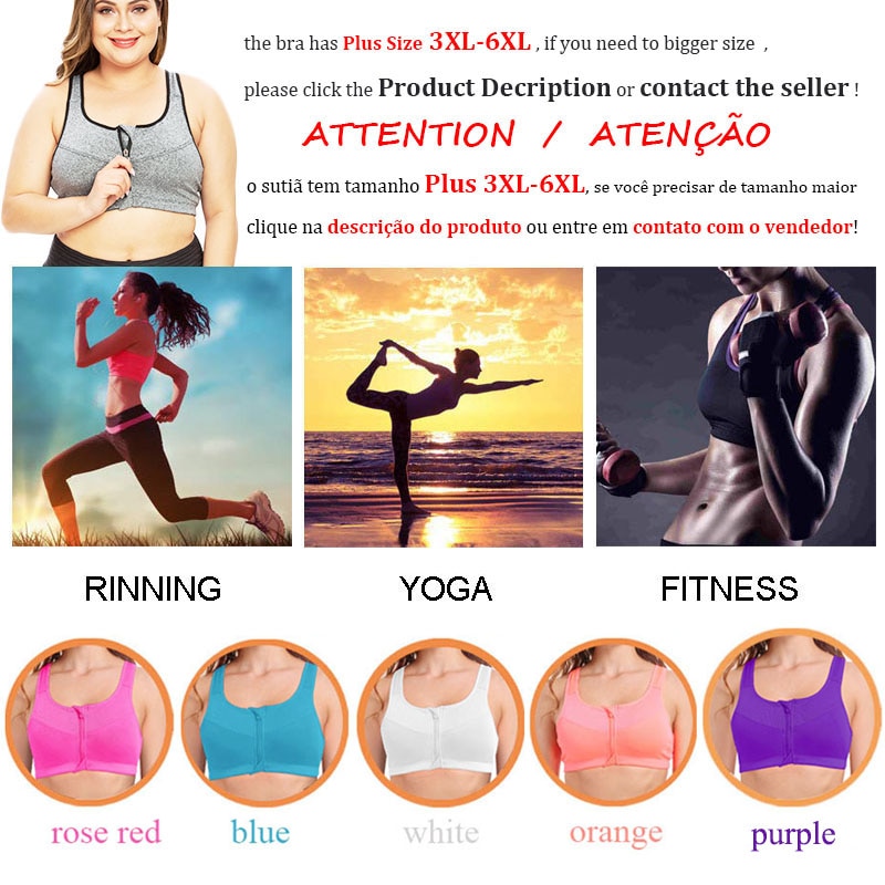 Front Zipper Sports Bra Fitness Top Front Zipper Sports Bra Fitness Top