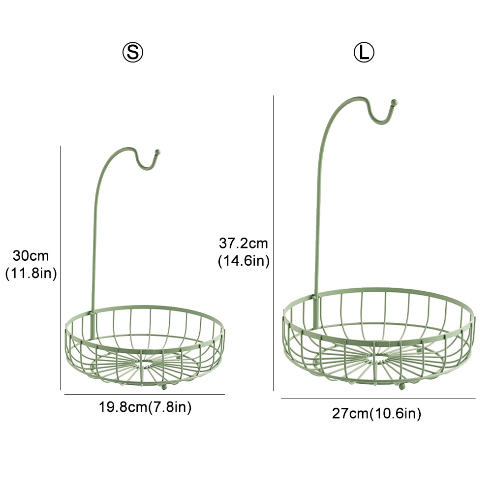 Fruit Basket with Banana Hook Storage Basket Fruit Basket with Banana Hook Storage Basket