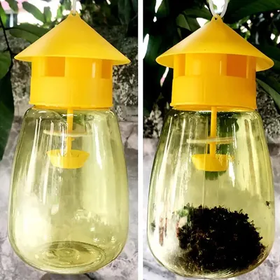 Fruit fly trap Killer Yellow Plastic Drosophila Trap Anti Fly Fruit Fly killer Catcher Orchard Reusable Insect Trap Pest