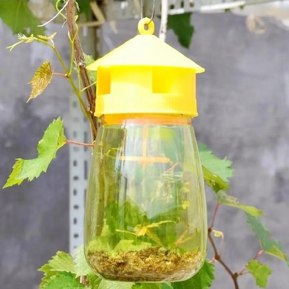 Fruit fly trap Killer Yellow Plastic Drosophila Trap Anti Fly Fruit Fly killer Catcher Orchard Reusable Insect Trap Pest
