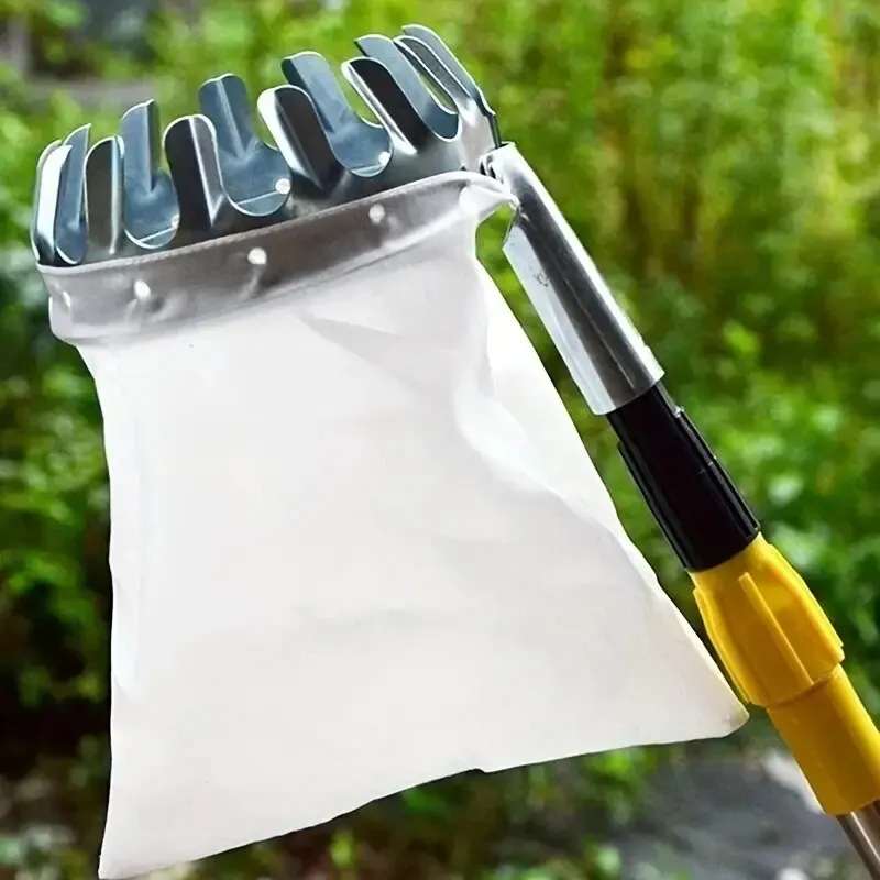 Fruit Picker Tool, Metal Cherry Picker Tool, Fruit Picker Basket Head,Fruit Harvester Attachment Garden Hardware Tools