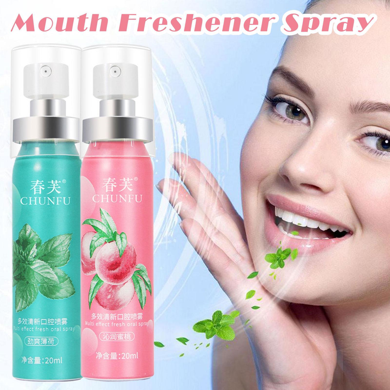 Fruity Breath Peach Mint Breath Freshener Spray Halitosis Freshener Treatment Mouth Odor Spray Refreshing Care Liquid Fruity Breath Peach Mint Breath Freshener Spray Halitosis Freshener Treatment Mouth Odor Spray Refreshing Care Liquid