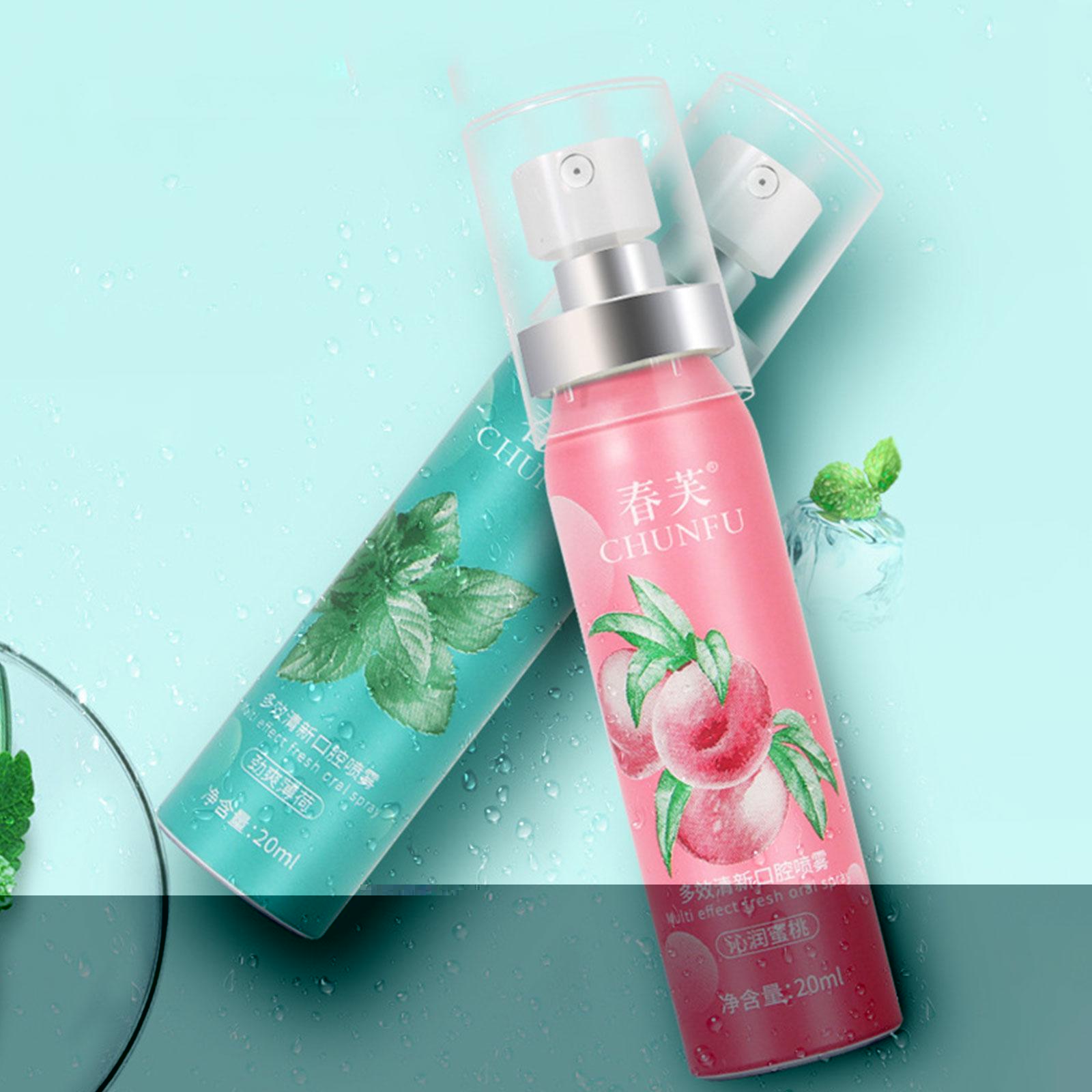Fruity Breath Peach Mint Breath Freshener Spray Halitosis Freshener Treatment Mouth Odor Spray Refreshing Care Liquid Fruity Breath Peach Mint Breath Freshener Spray Halitosis Freshener Treatment Mouth Odor Spray Refreshing Care Liquid