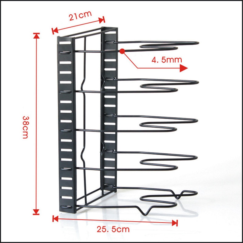 Frying Pan Rack 5-Tier Organizer Frying Pan Rack 5-Tier Organizer