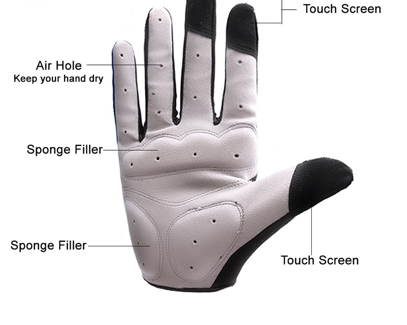 Full Bike Gloves Non Slip Gel Pad Full Bike Gloves Non Slip Gel Pad