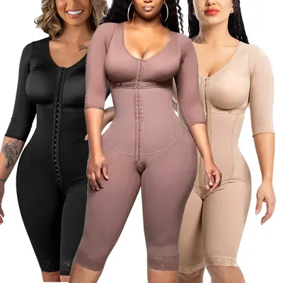 Full Body Colombian Girdles Shaper High Compression Bodysuits Postoperative Postpartum Lipo Arm Slimmer Waist Reducing