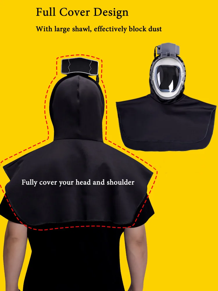 Full Cover Electric Powered Air Supply Dust Mask Hat Dustproof Hood Cape For Harvester Polishing Sanding Industrial Dust Full Cover Electric Powered Air Supply Dust Mask Hat Dustproof Hood Cape For Harvester Polishing Sanding Industrial Dust