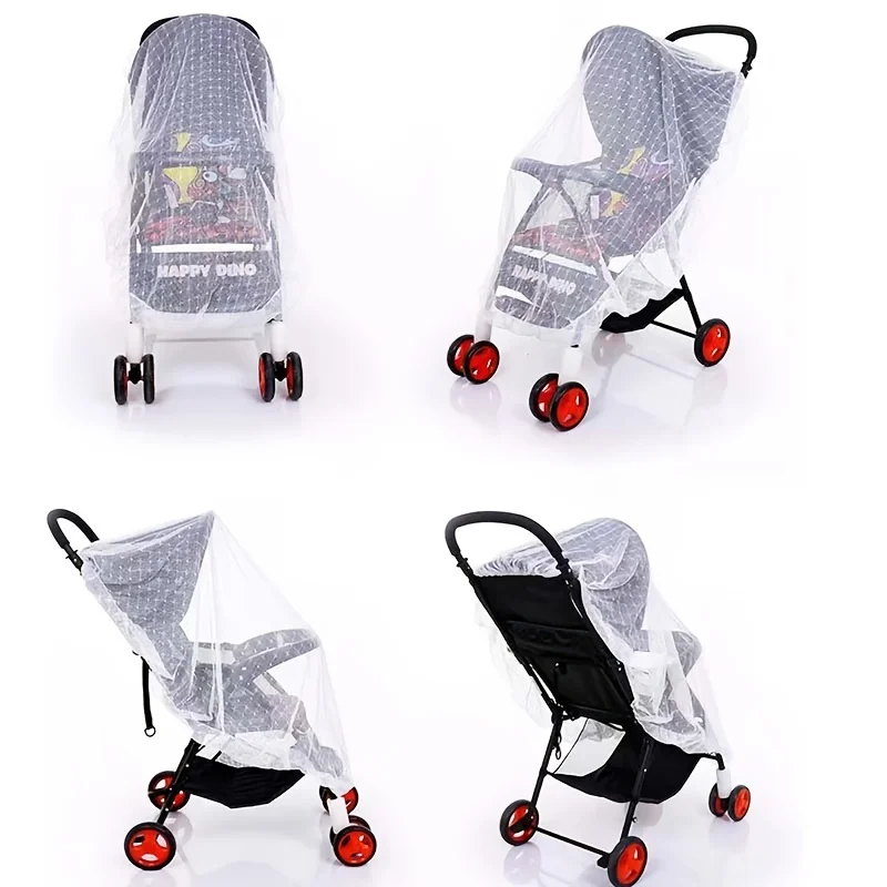 Full Cover Mosquito Net For Baby Stroller Breathable Mesh Drawstring Mosquito Net