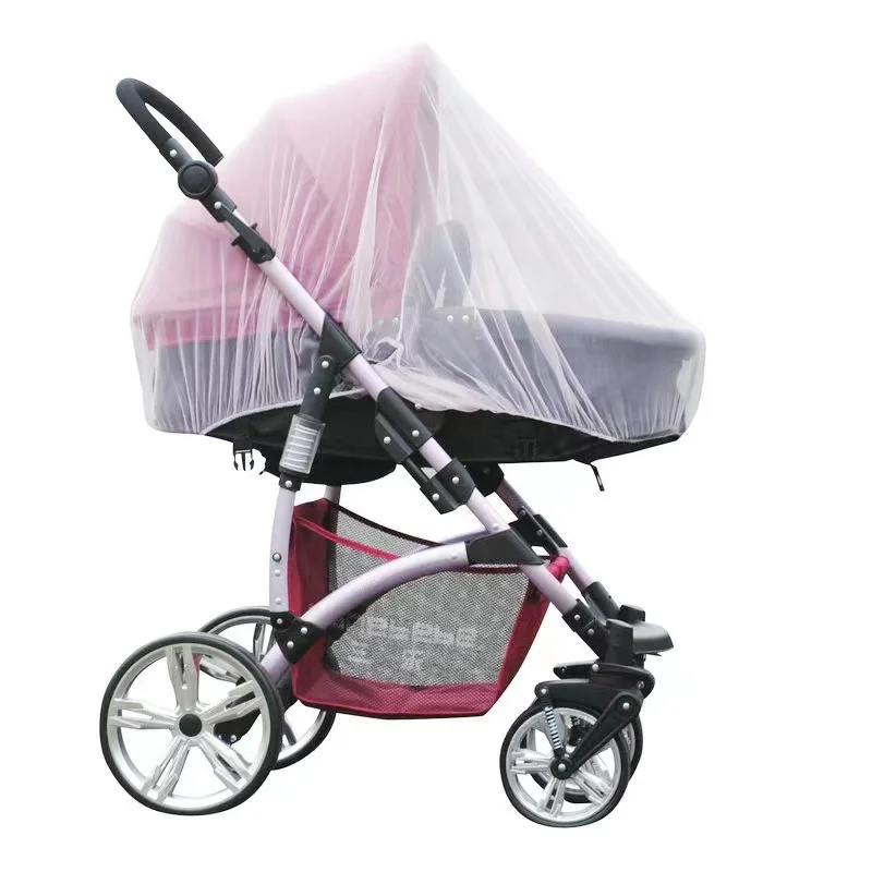 Full Cover Mosquito Net For Baby Stroller Breathable Mesh Drawstring Mosquito Net
