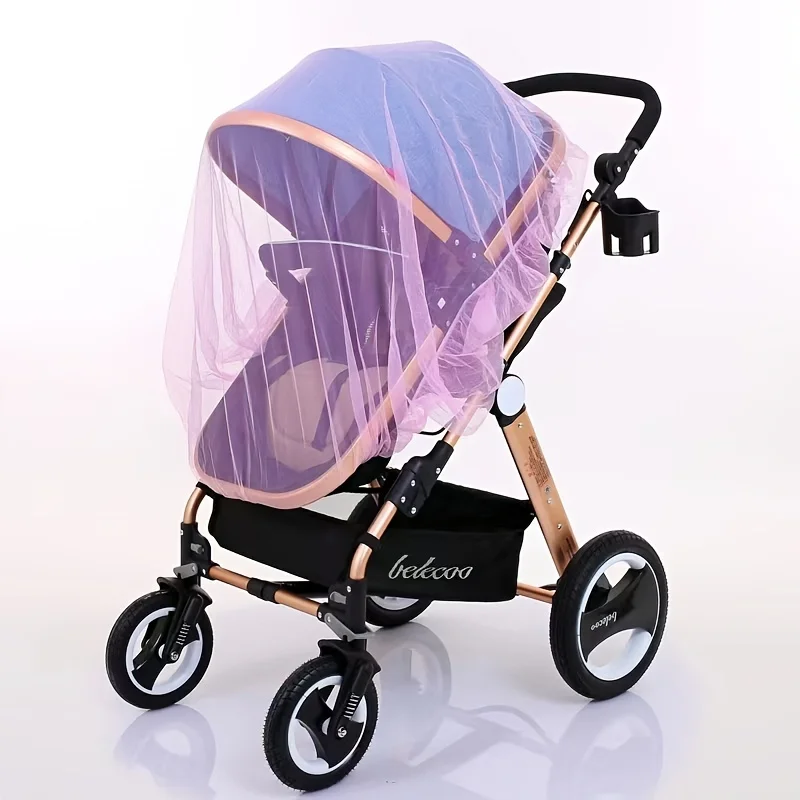 Full Cover Mosquito Net For Baby Stroller Breathable Mesh Drawstring Mosquito Net