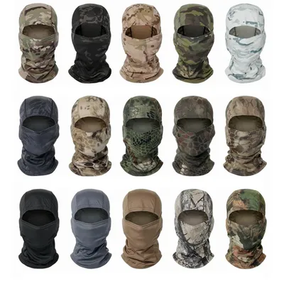 Full Face Balaclava Tactical Camouflage Mask Ski Bike Cycling Army Hunting Head Cover Scarf Multicam Military Airsoft