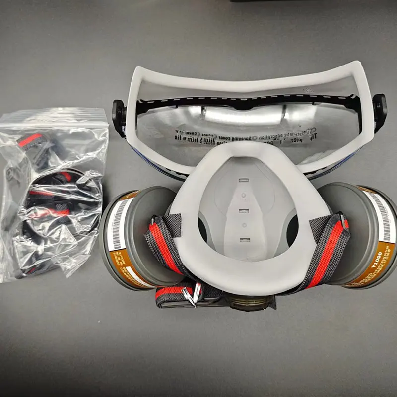 Full Face Gas Mask With Safety Glasses Spray Paint Chemical Pesticide Decoration Formaldehyde Anti-Dust With Filter