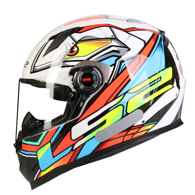 Full Face Motorcycle Helmet High Quality Capacete Casque Moto Helm ECE Approved No Pump