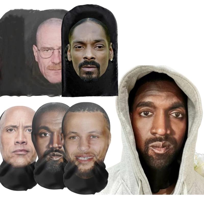 Full Face Visual Mesh Mask Party Horror Hood Simulation Kobe Mask Party Supplies Accs Cosplay Props Sunscreen Prevention