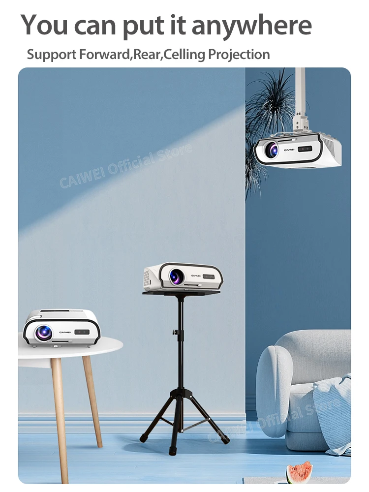Full HD Projector 4k 15000 Lumens with Laser Experience HDMI Home Theater Cinema Outdoor Movie Projectors for
