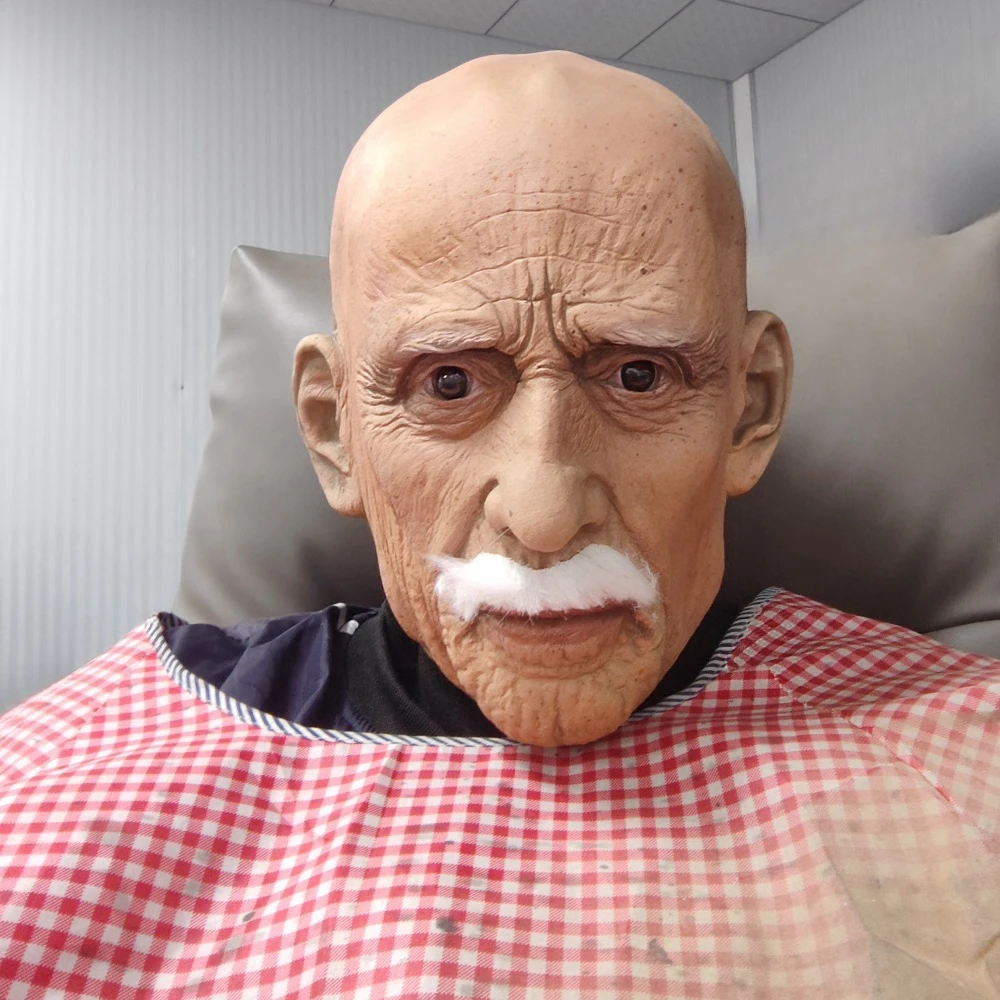 Full Head Mask Latex Realistic Men Face Beard Halloween Costume Party Props Old Man Latex Halloween Mask Cosplay Party Full Head Mask Latex Realistic Men Face Beard Halloween Costume Party Props Old Man Latex Halloween Mask Cosplay Party