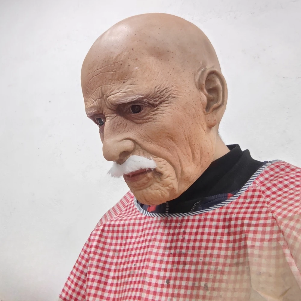 Full Head Mask Latex Realistic Men Face Beard Halloween Costume Party Props Old Man Latex Halloween Mask Cosplay Party Full Head Mask Latex Realistic Men Face Beard Halloween Costume Party Props Old Man Latex Halloween Mask Cosplay Party