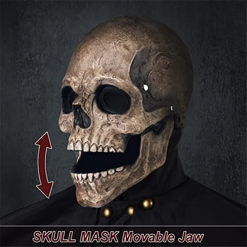 Full Head Skull Mask Carnival Adults Realistc Anonymous Halloween Moveable Mouth Jaw Anime Horror Helmet Skeleton Full Head Skull Mask Carnival Adults Realistc Anonymous Halloween Moveable Mouth Jaw Anime Horror Helmet Skeleton