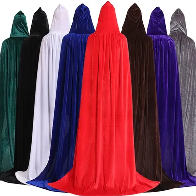 Full Length Velvet Hooded Cloak Full Length Velvet Hooded Cloak
