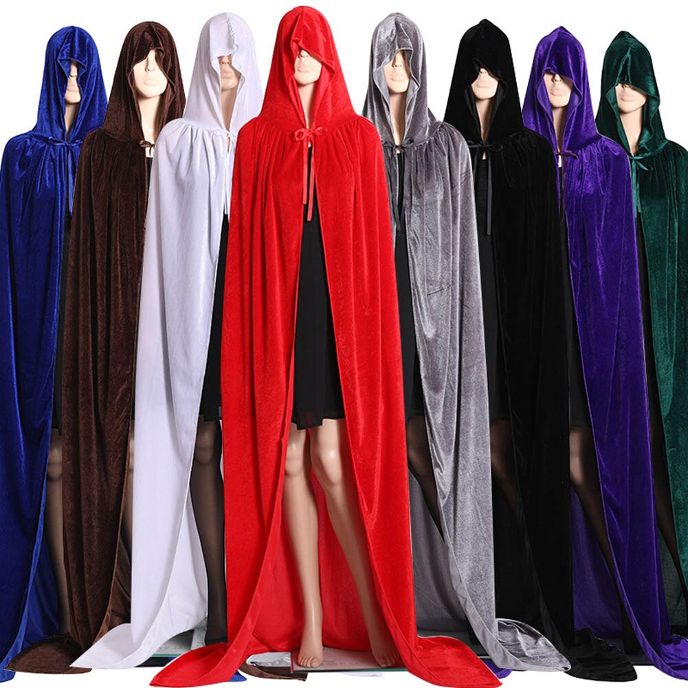 Full Length Velvet Hooded Cloak Full Length Velvet Hooded Cloak