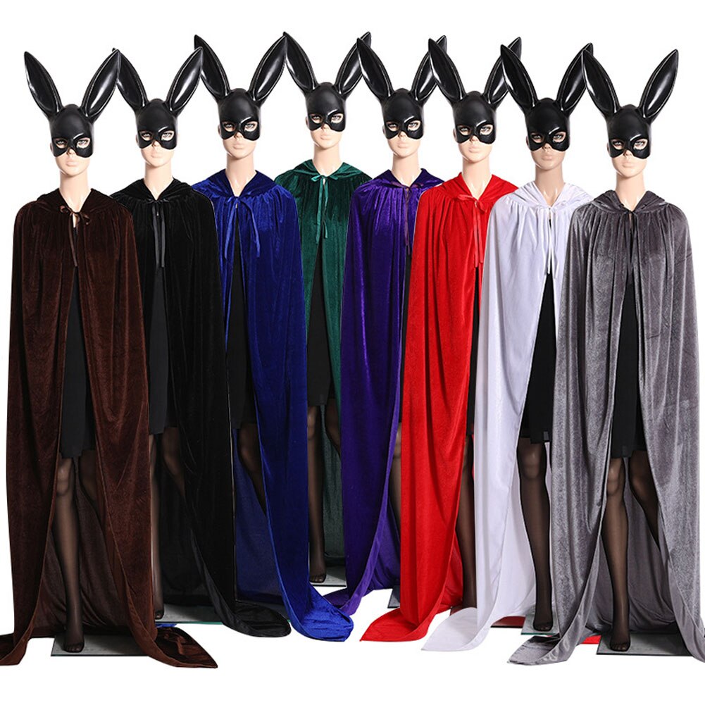Full Length Velvet Hooded Cloak Full Length Velvet Hooded Cloak