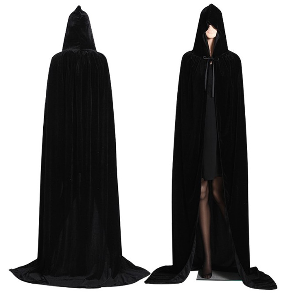 Full Length Velvet Hooded Cloak Full Length Velvet Hooded Cloak