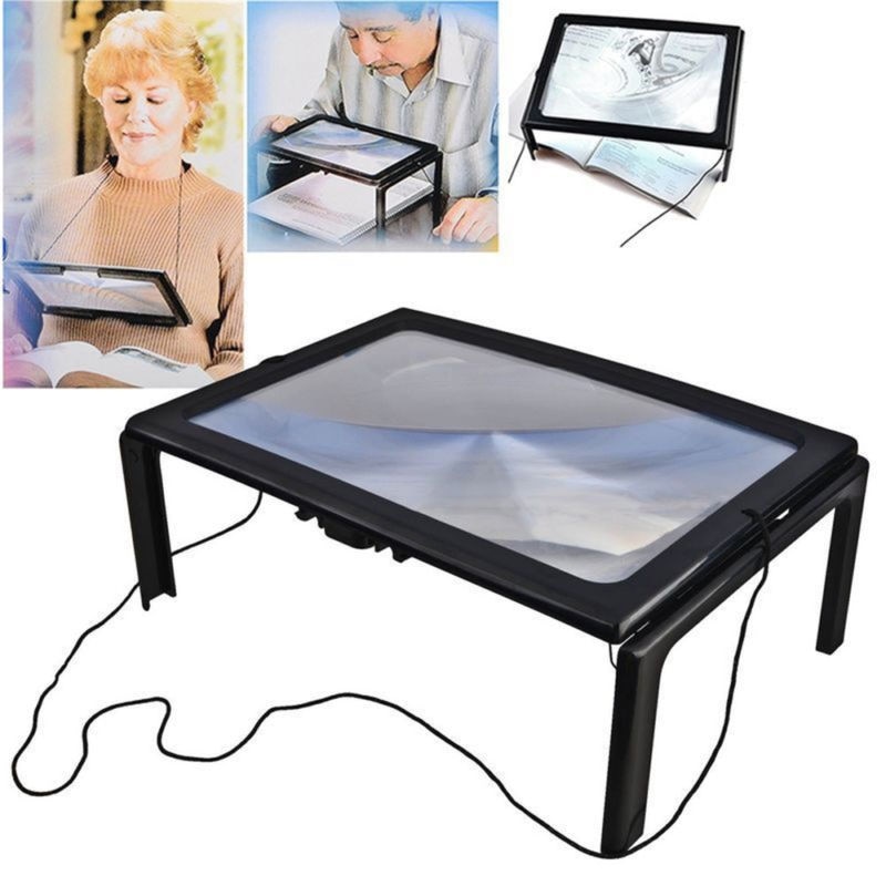 Full Page Magnifier Reading Aid with LED lights