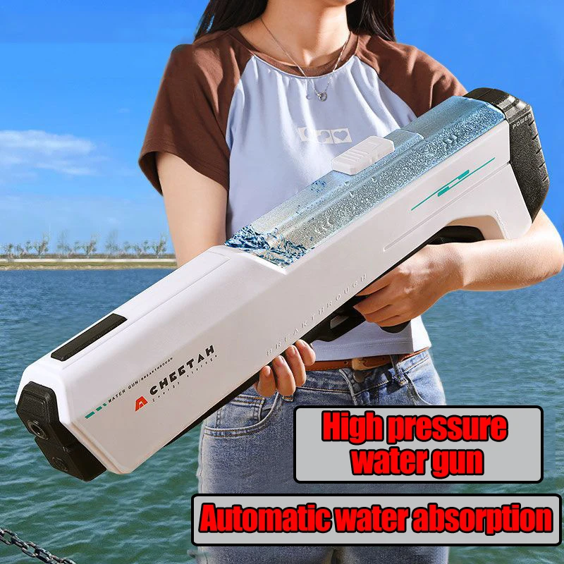 Fully Electric Big Water Gun Toy Swimming Pool Play Water Adult Pool Toy Outdoor Games High Pressure Water Gun Summer