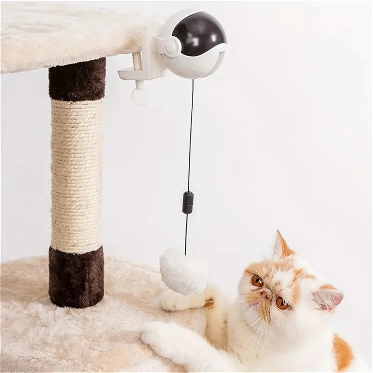 Fun Lifting Ball Electric Motion Cat Toy With Automatic Retractable Cat Teasing Ball Rotating Interactive Puzzle Pet Fun Lifting Ball Electric Motion Cat Toy With Automatic Retractable Cat Teasing Ball Rotating Interactive Puzzle Pet