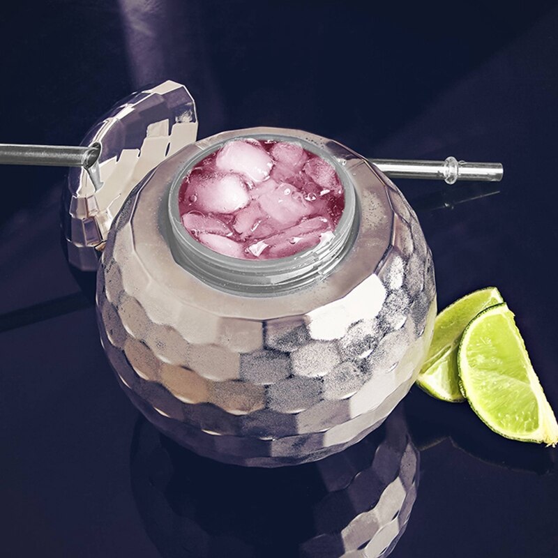 Fun Party Disco Ball Cup with Straw Fun Party Disco Ball Cup with Straw