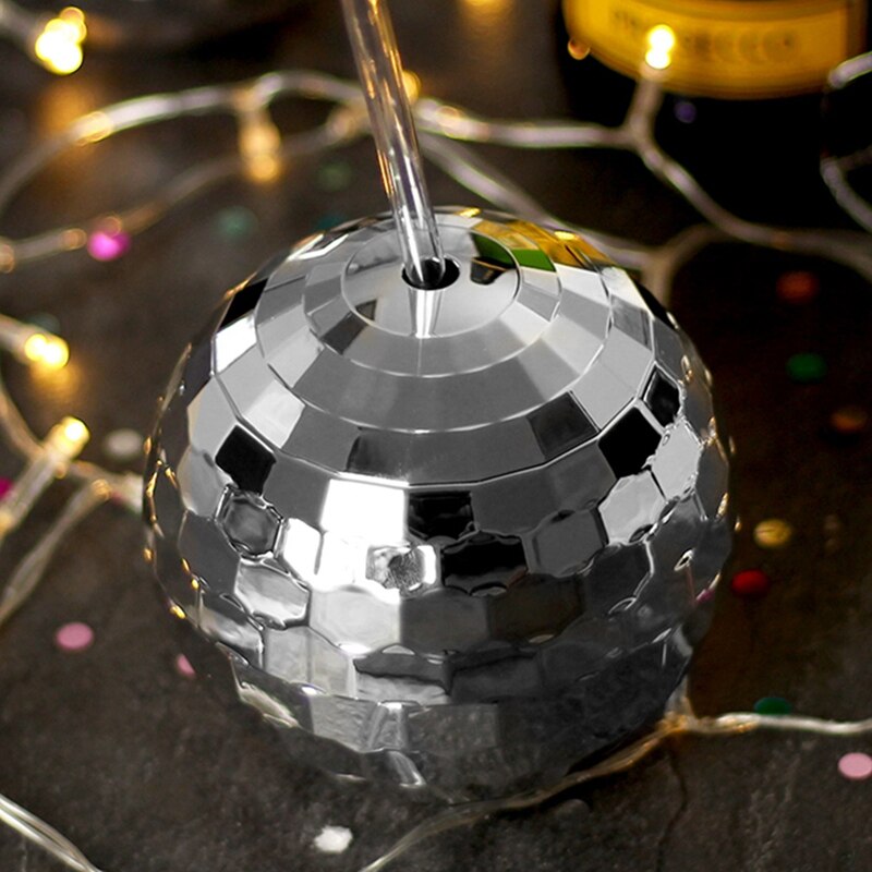 Fun Party Disco Ball Cup with Straw Fun Party Disco Ball Cup with Straw