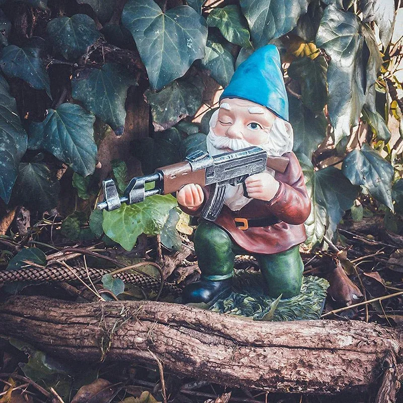 Funny Army Gnome Garden Statue Resin Desktop Lawn Ornament for Outdoor Garden Decoration Wooden Monster Yard Sculpture Funny Army Gnome Garden Statue Resin Desktop Lawn Ornament for Outdoor Garden Decoration Wooden Monster Yard Sculpture
