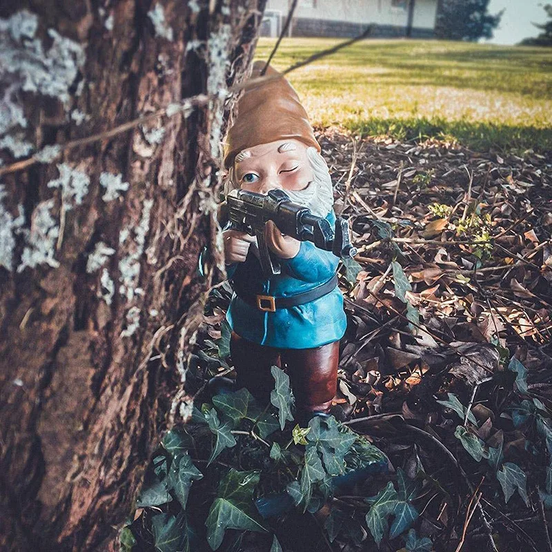 Funny Army Gnome Garden Statue Resin Desktop Lawn Ornament for Outdoor Garden Decoration Wooden Monster Yard Sculpture Funny Army Gnome Garden Statue Resin Desktop Lawn Ornament for Outdoor Garden Decoration Wooden Monster Yard Sculpture