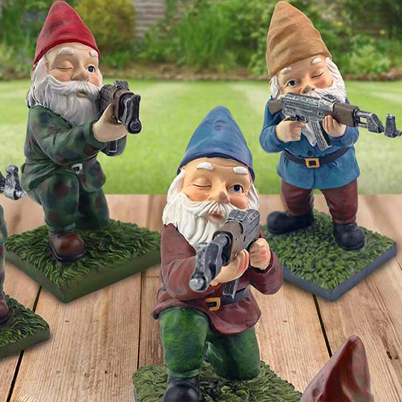 Funny Army Gnome Garden Statue Resin Desktop Lawn Ornament for Outdoor Garden Decoration Wooden Monster Yard Sculpture Funny Army Gnome Garden Statue Resin Desktop Lawn Ornament for Outdoor Garden Decoration Wooden Monster Yard Sculpture