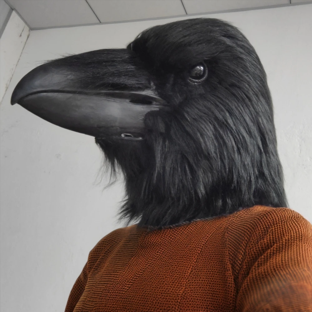 Funny Bird Mask Black Latex Cosplay Crow Masks Horror Beak Adult Halloween Cosplay Prop Fancy Dress Toys Masquerade Funny Bird Mask Black Latex Cosplay Crow Masks Horror Beak Adult Halloween Cosplay Prop Fancy Dress Toys Masquerade