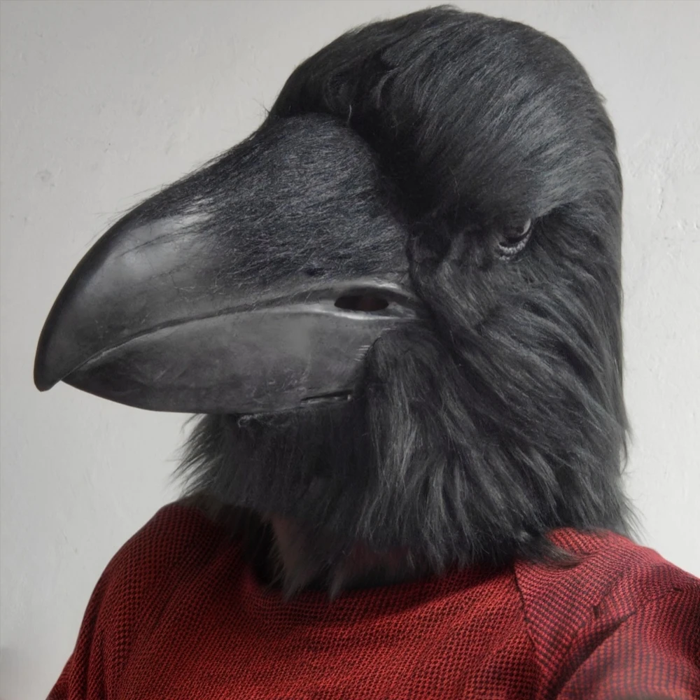 Funny Bird Mask Black Latex Cosplay Crow Masks Horror Beak Adult Halloween Cosplay Prop Fancy Dress Toys Masquerade Funny Bird Mask Black Latex Cosplay Crow Masks Horror Beak Adult Halloween Cosplay Prop Fancy Dress Toys Masquerade