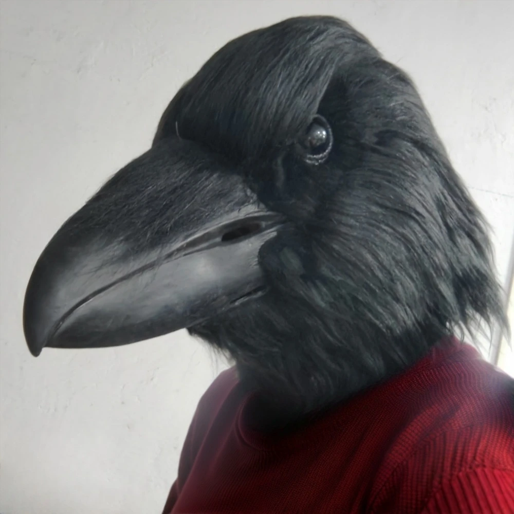 Funny Bird Mask Black Latex Cosplay Crow Masks Horror Beak Adult Halloween Cosplay Prop Fancy Dress Toys Masquerade Funny Bird Mask Black Latex Cosplay Crow Masks Horror Beak Adult Halloween Cosplay Prop Fancy Dress Toys Masquerade