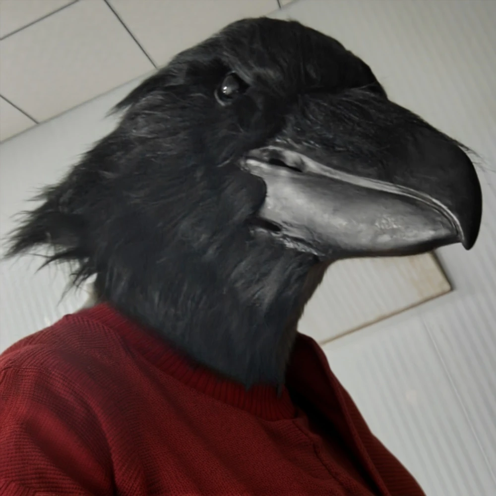 Funny Bird Mask Black Latex Cosplay Crow Masks Horror Beak Adult Halloween Cosplay Prop Fancy Dress Toys Masquerade Funny Bird Mask Black Latex Cosplay Crow Masks Horror Beak Adult Halloween Cosplay Prop Fancy Dress Toys Masquerade