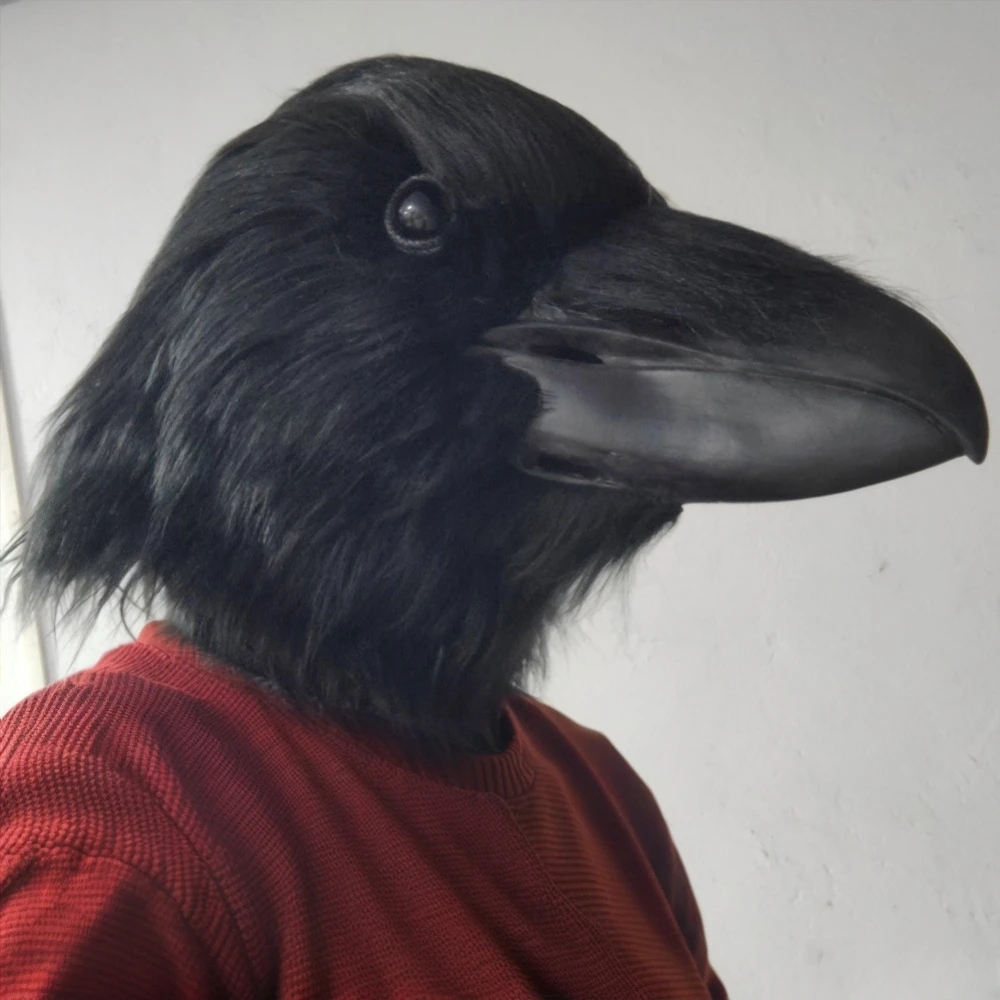 Funny Bird Mask Black Latex Cosplay Crow Masks Horror Beak Adult Halloween Cosplay Prop Fancy Dress Toys Masquerade Funny Bird Mask Black Latex Cosplay Crow Masks Horror Beak Adult Halloween Cosplay Prop Fancy Dress Toys Masquerade