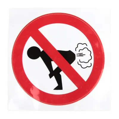 Funny Car Stickers No Farting Sign Funny Car Stickers No Farting Sign