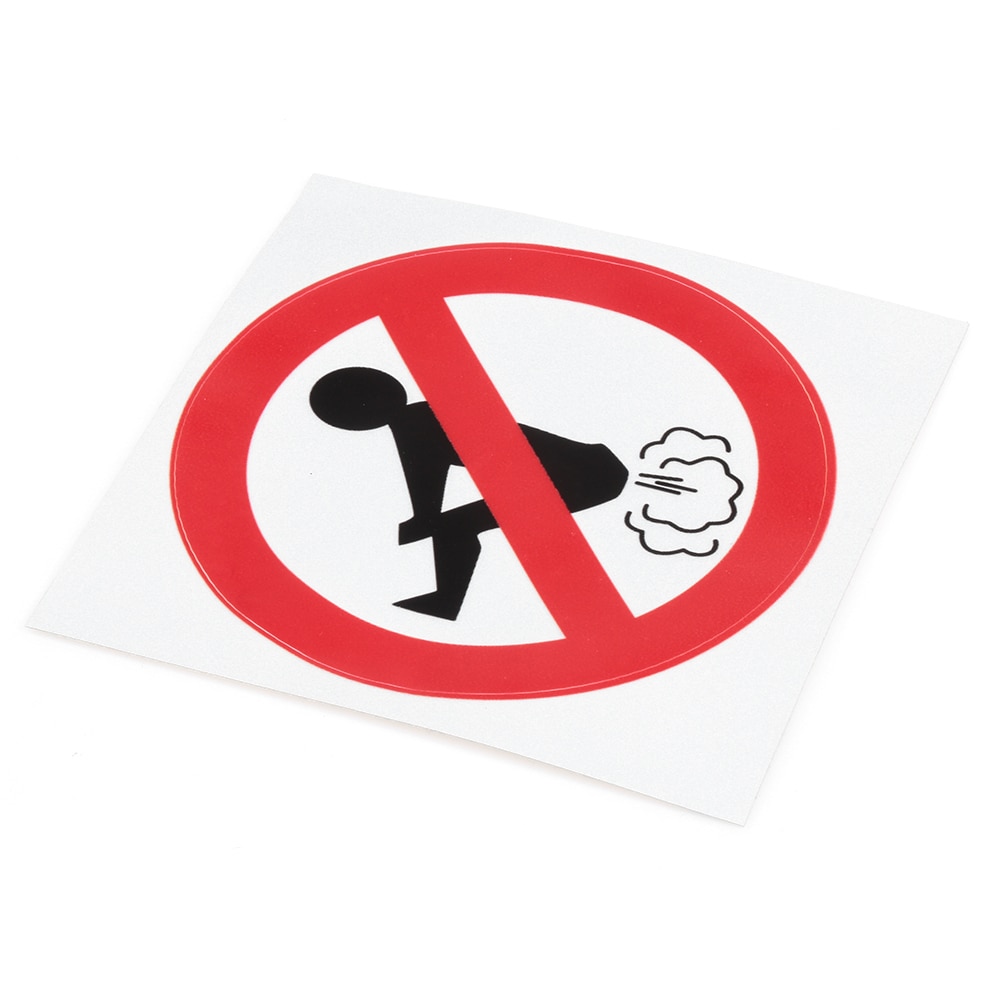 Funny Car Stickers No Farting Sign Funny Car Stickers No Farting Sign