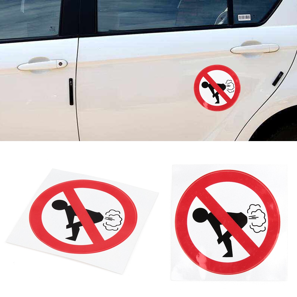Funny Car Stickers No Farting Sign Funny Car Stickers No Farting Sign