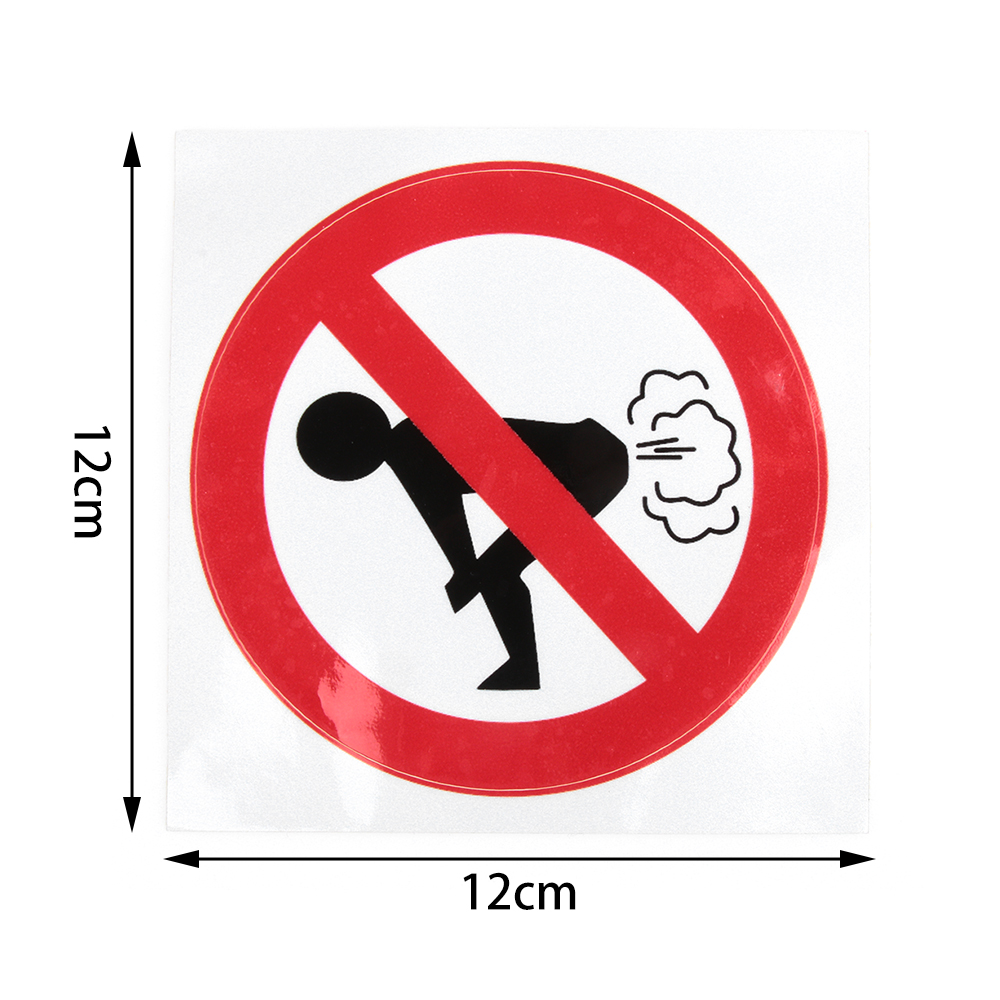Funny Car Stickers No Farting Sign Funny Car Stickers No Farting Sign