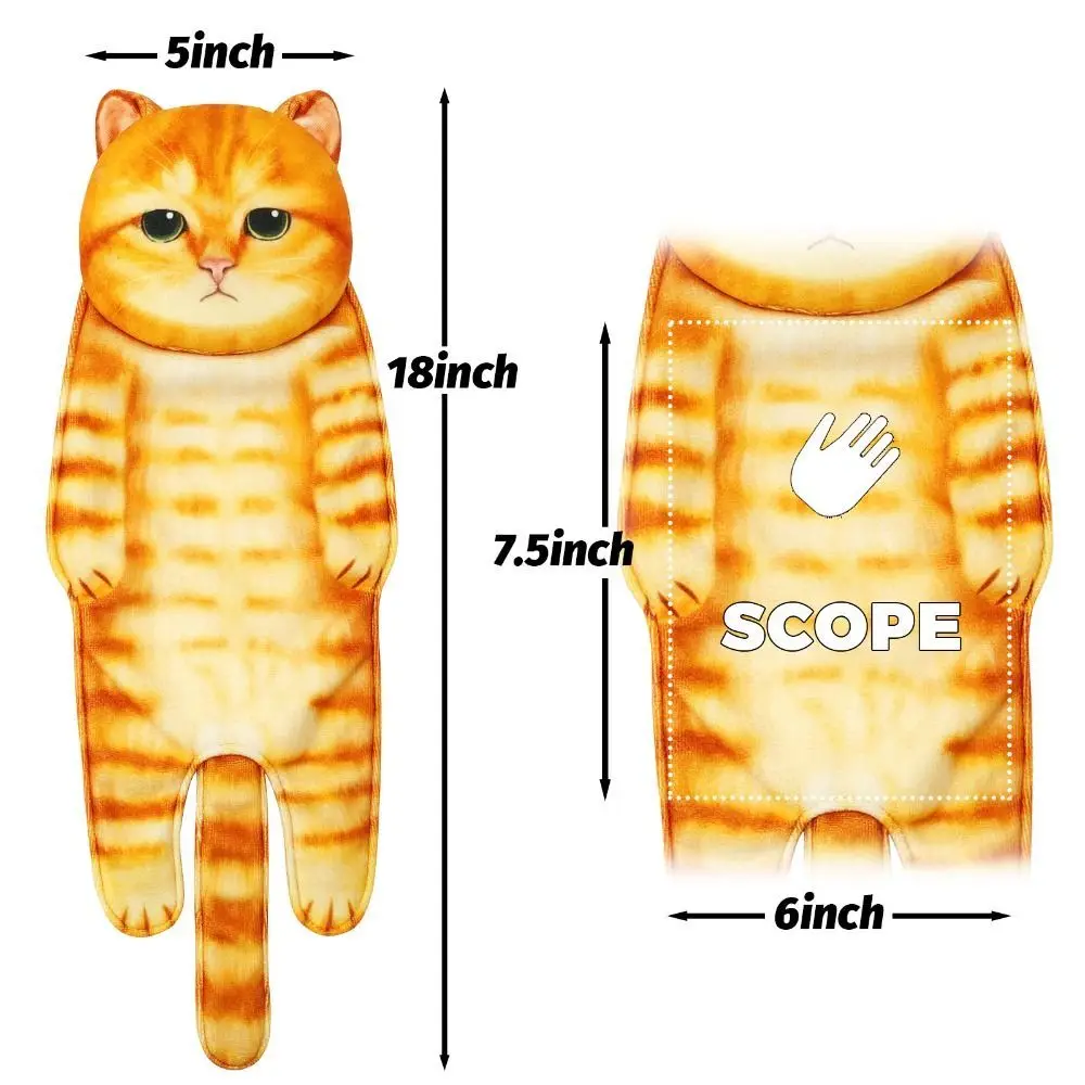 Funny Cat Hand Towels Bathroom Kitchen Hand Wash Towel with Hanging Loops Quick Dry Soft Absorbent Microfiber creative