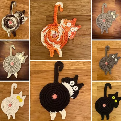 Funny Coaster High Temperature Resistant Easy to Clean Reused Various Styles Wear-resistant Heat Insulation Cloth Cat Funny Coaster High Temperature Resistant Easy to Clean Reused Various Styles Wear-resistant Heat Insulation Cloth Cat